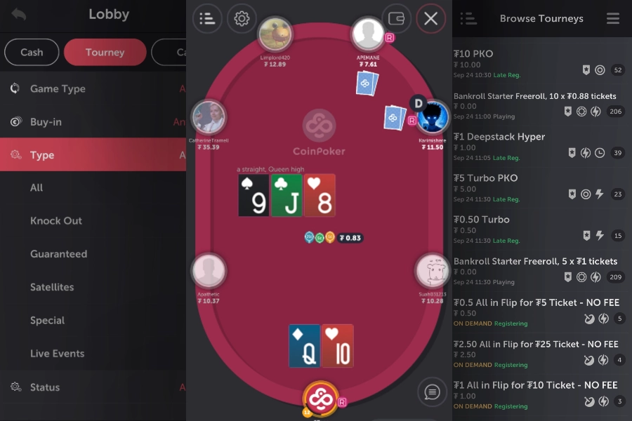 Torneios de Poker Móvel & Satélites