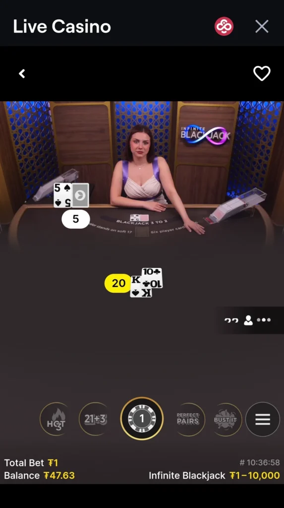 Blackjack para celular