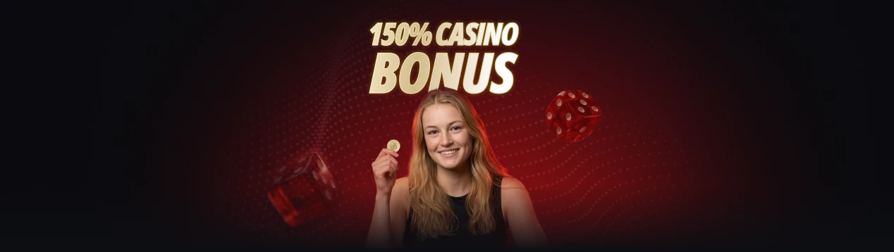 Cassino – Bônus de Boas-Vindas de 150% + 100 Rodadas Grátis
