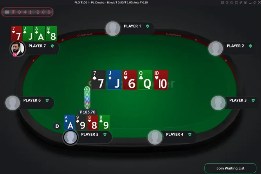 Jogos de dinheiro Pot Limit Omaha