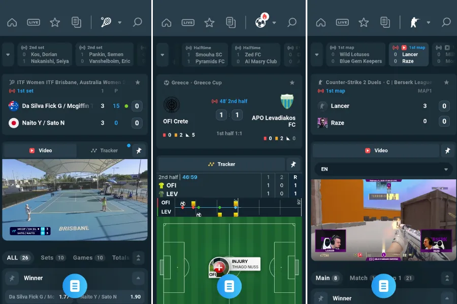 Aplicativo dedicado para apostas na NFL