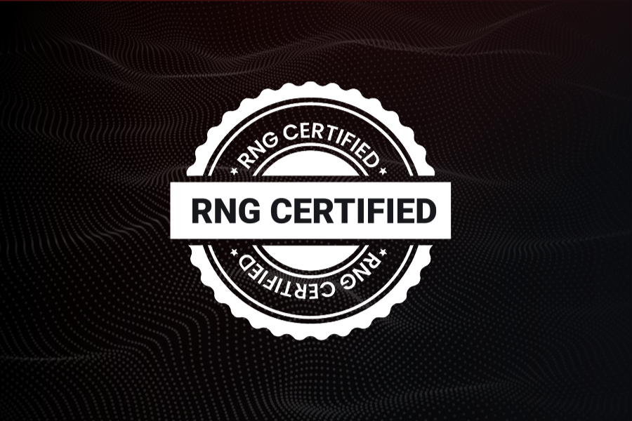 Nosso gerador de números aleatórios (RNG) para Texas Holdem é certificado.