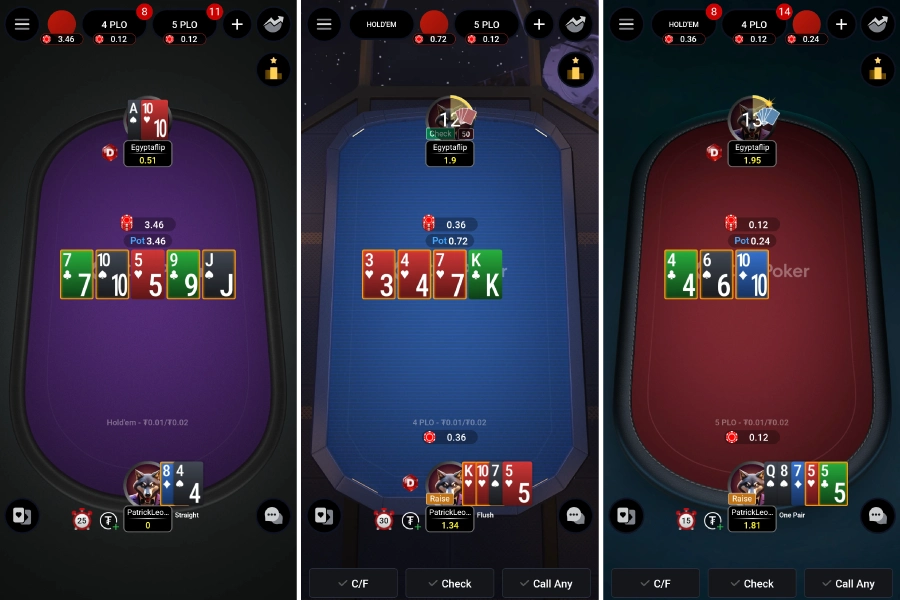 Temos um aplicativo moderno de poker online com dinheiro real