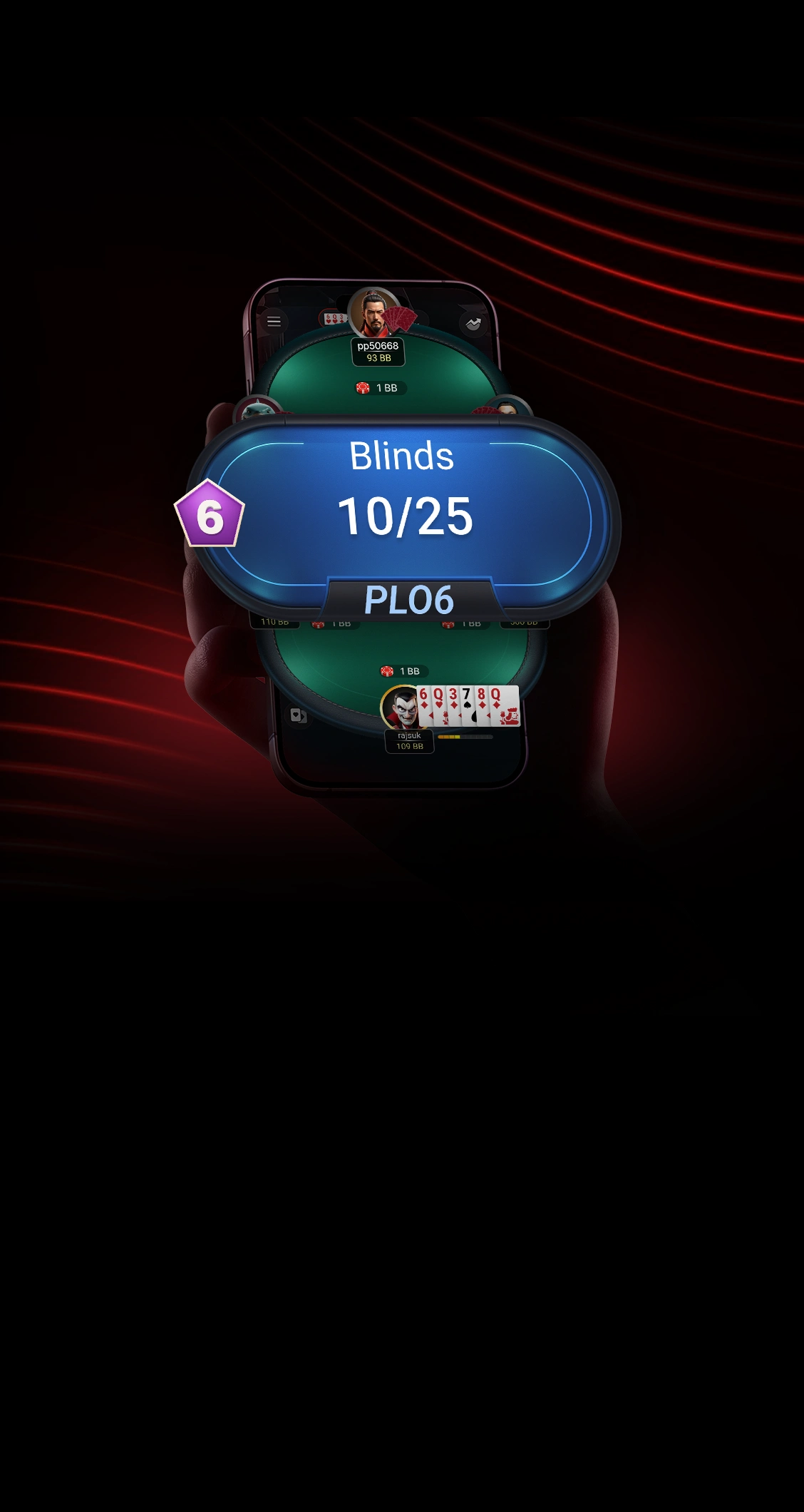 6-Card Pot Limit Omaha online por dinheiro real na CoinPoker