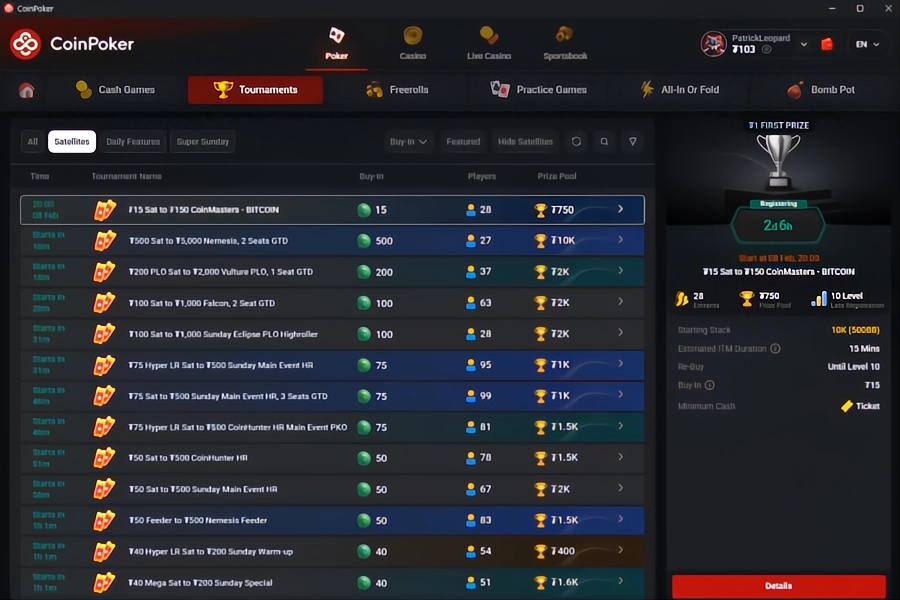 Torneios de Texas Holdem online 