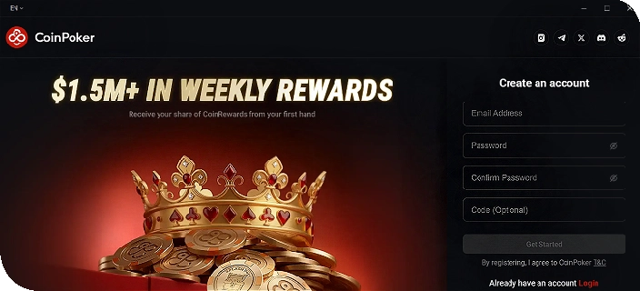 Cadastre-se na CoinPoker